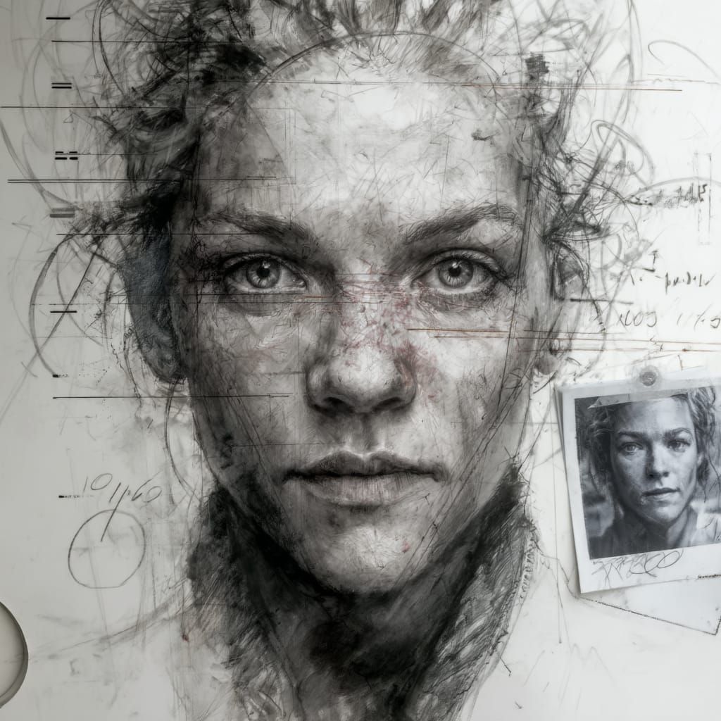 portrait of her young self