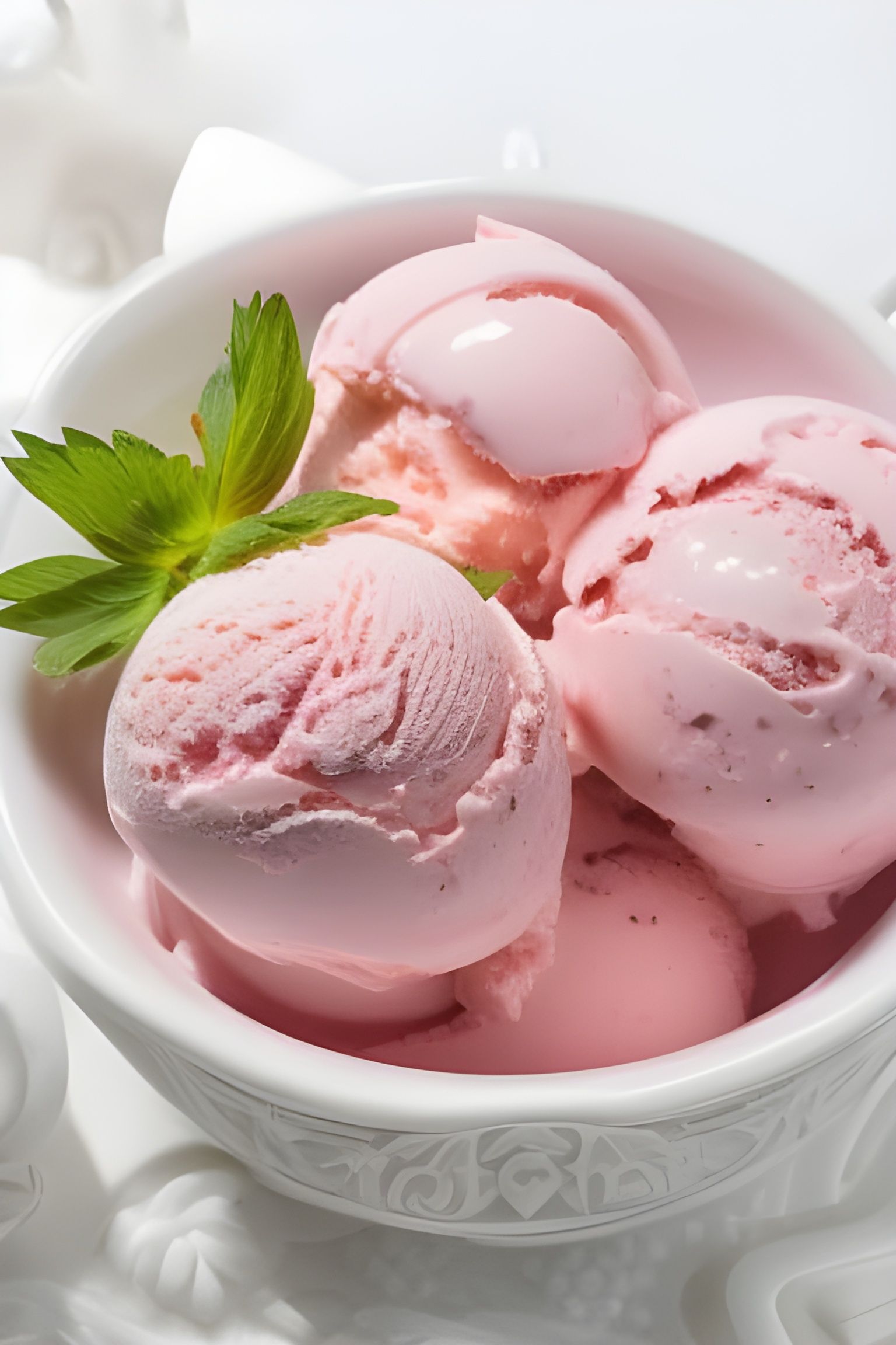 Strawberry Ice Cream  🍓🍨  by @Lily