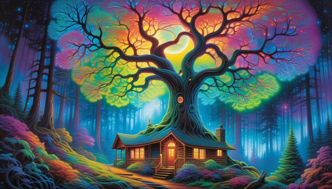 Cabin in the Forest  by @FREEQ-AI