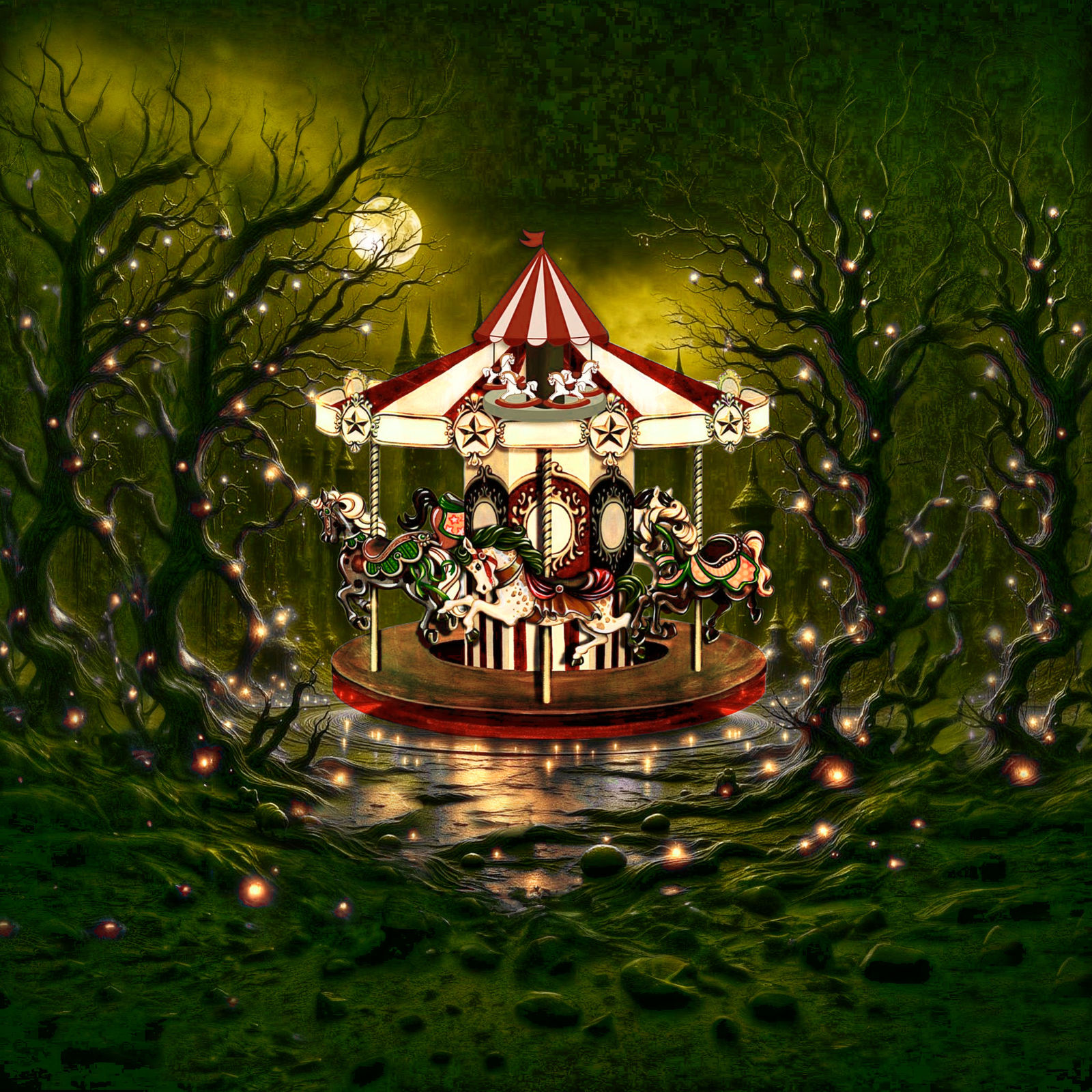 Magical swirl carousel