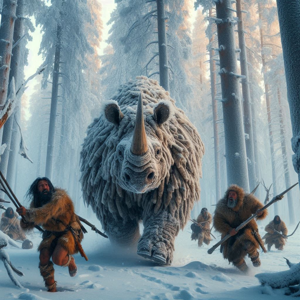 Hunting Woolly Rhinoceros  by @yoda69