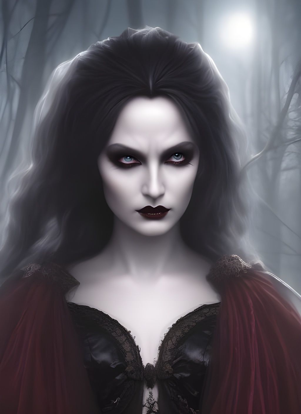 Angry Goth Woman - AI Generated Artwork - NightCafe Creator