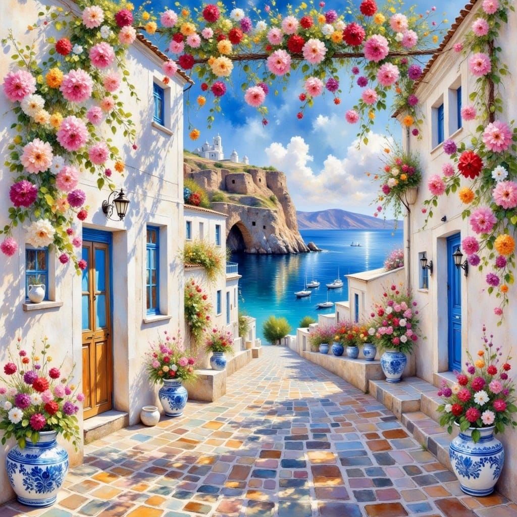 Mediterranean Coastal Scene - Daily Challenge #1147: Dec 2, 2025  by @Babushkats