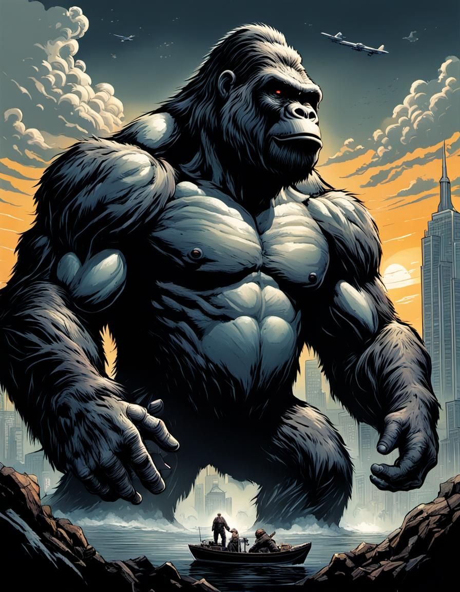 hyper realistic, perfect, smooth, King Kong
