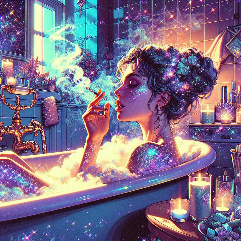 Bathed In Glitter & Smoke