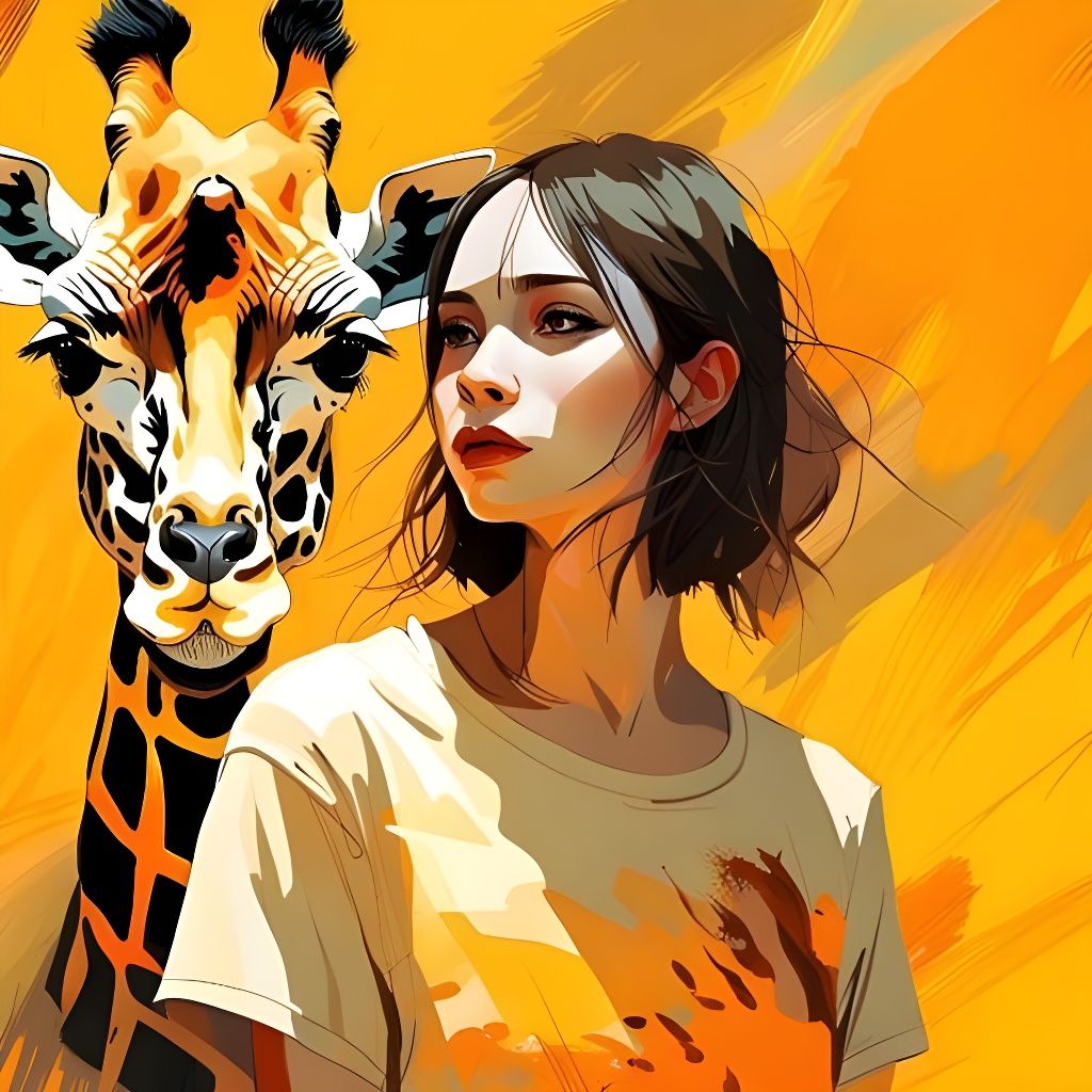 Photobombing Giraffe - AI Generated Artwork - NightCafe Creator