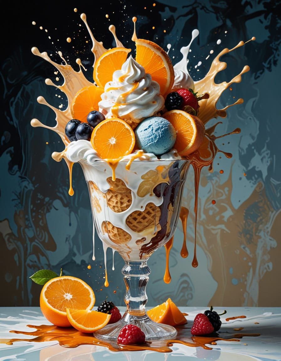 ice cream   by @fineluart