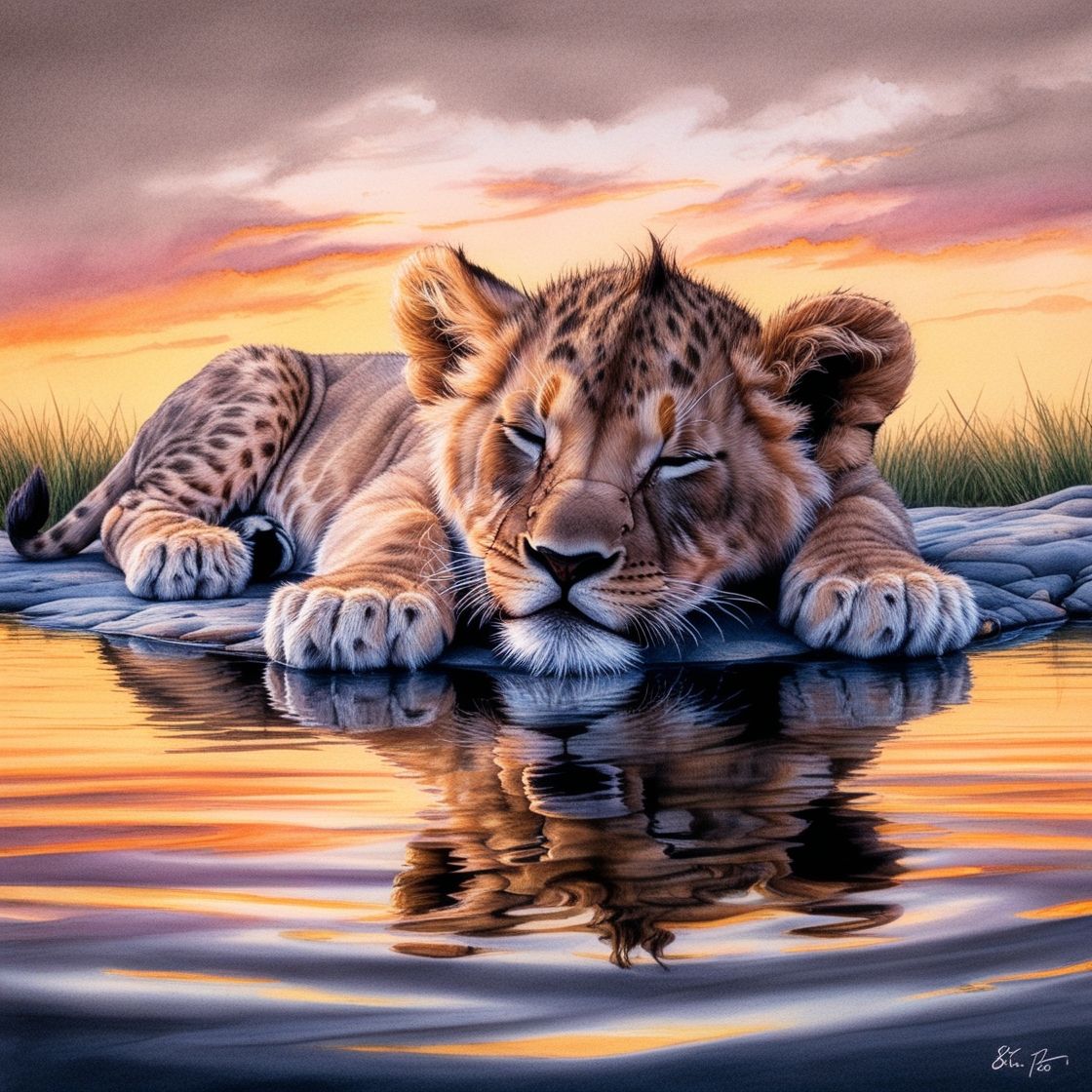 a two-month-old lion