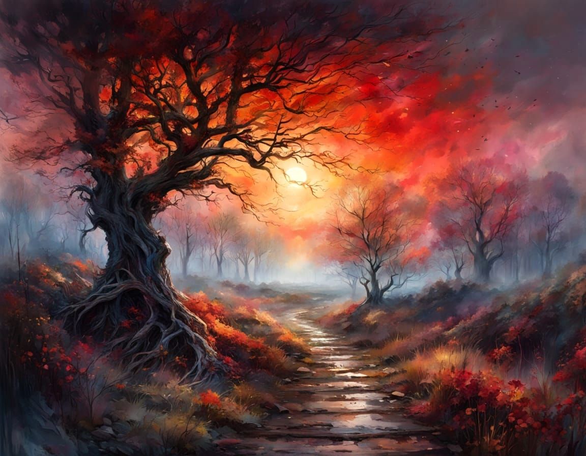 When the Forest Caught the Sun  by @Artless