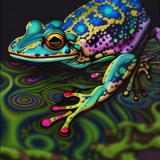 Hip Frog - Ai Generated Artwork - Nightcafe Creator