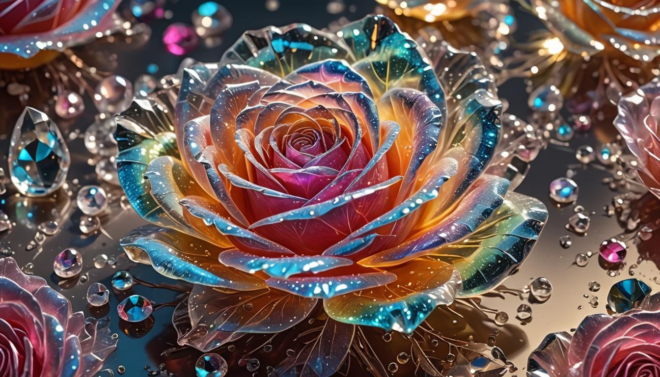 Widescreen Glass Rose  by @Foul Rabbit