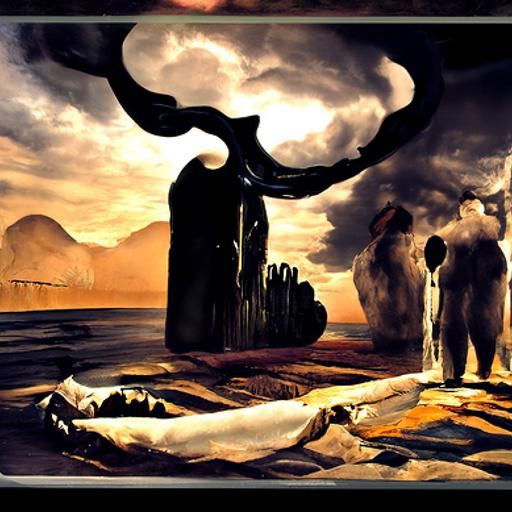 The defeated gods by the man