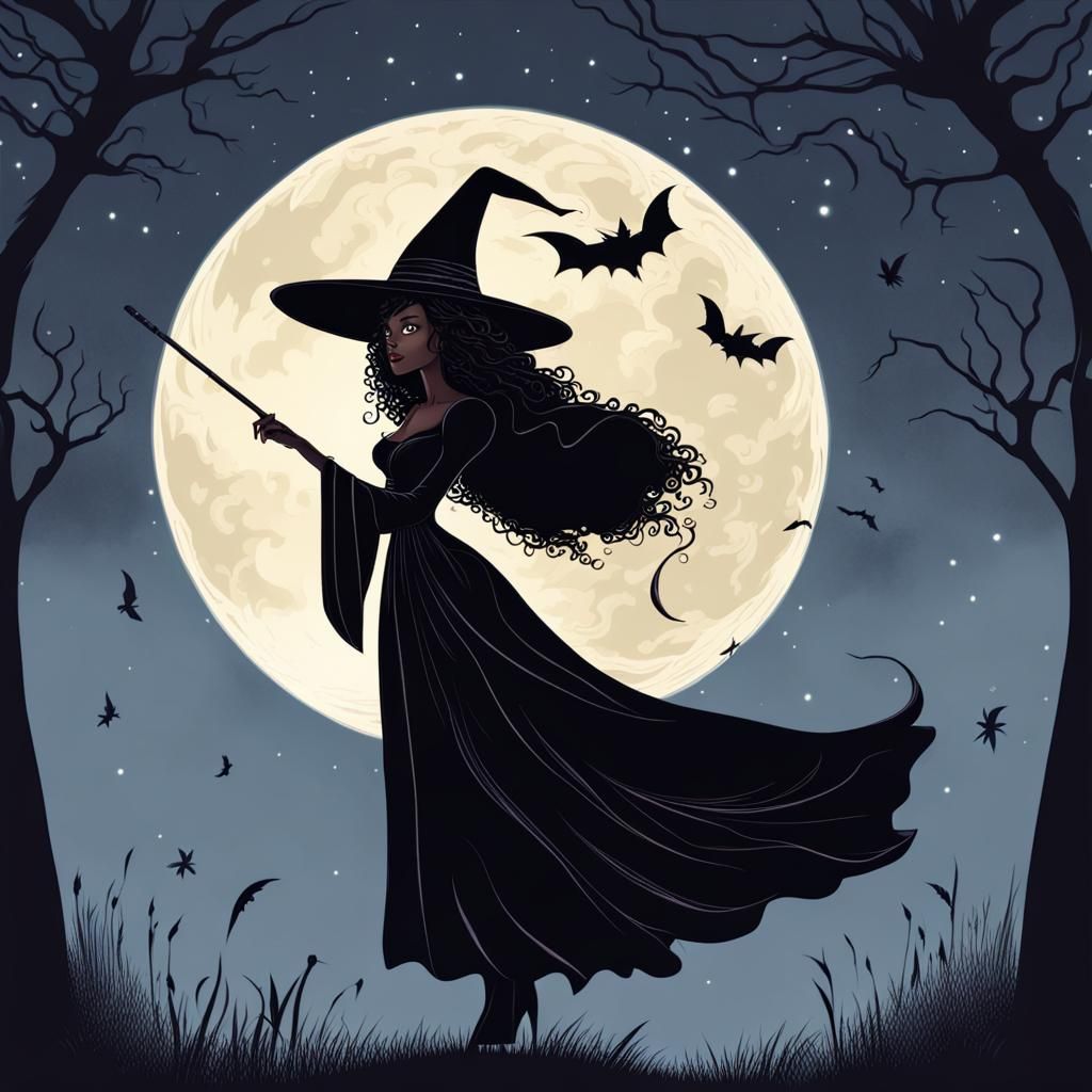 witch in the moonlight
