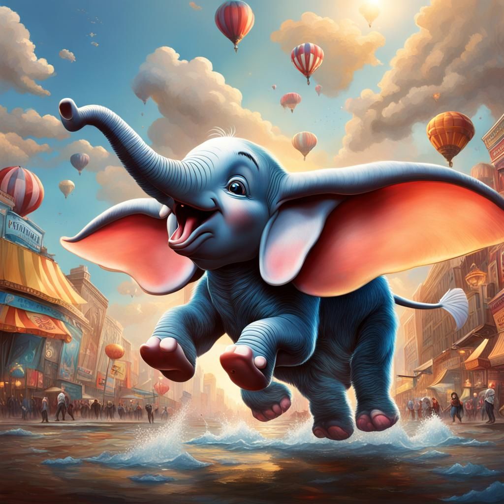 Dumbo the flying elephant.