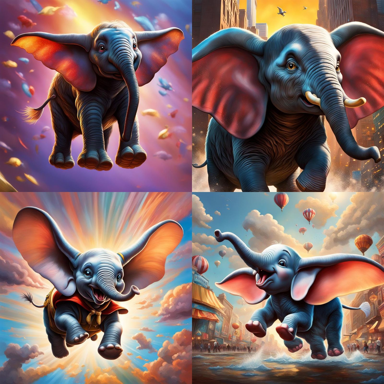 Dumbo the flying elephant.