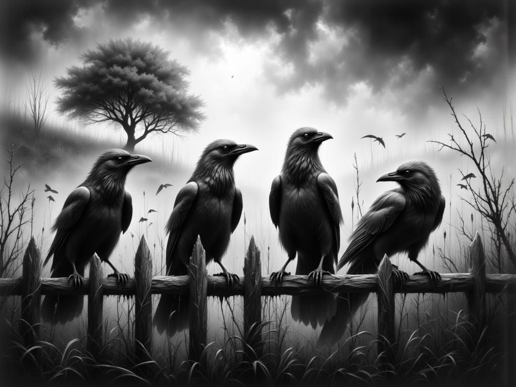 Crow Conflab  by @IslaSkye