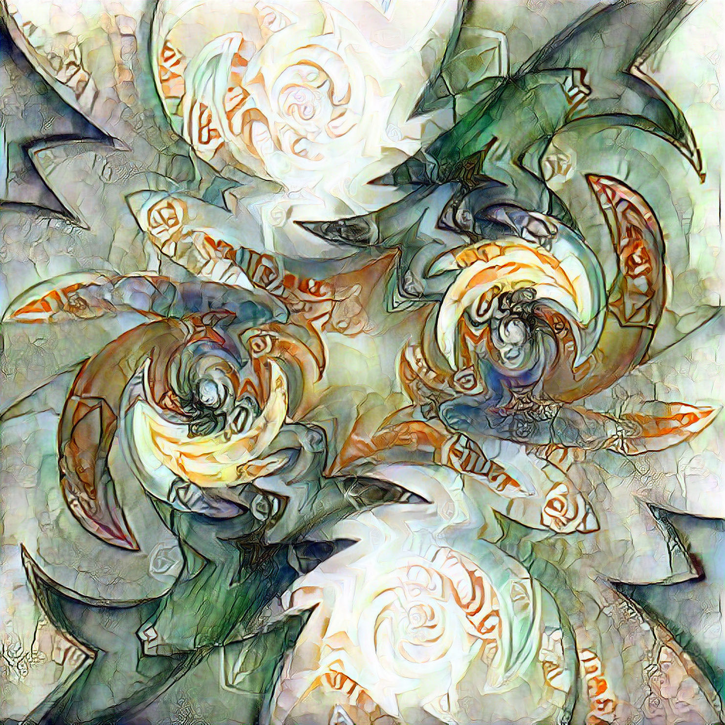Watercolor Fractal Fusion Experiment