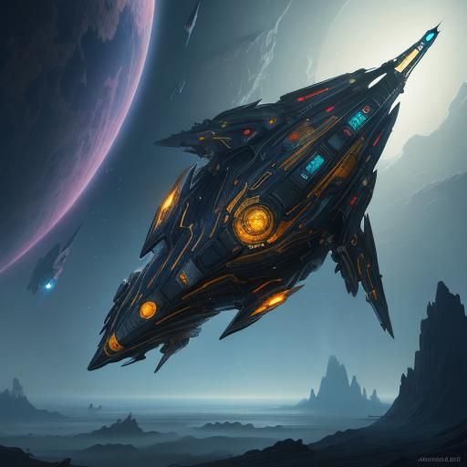 Barbarella floating in a spaceship