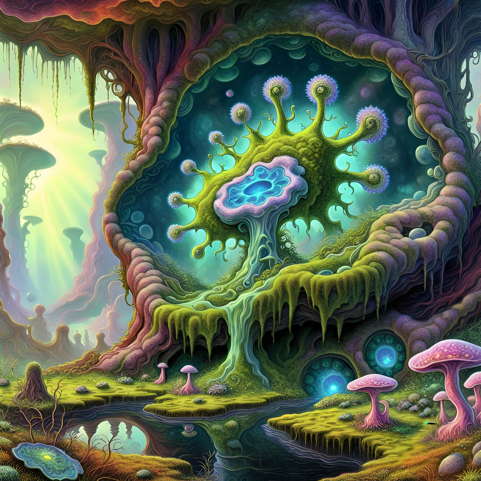 Psychedelic Nuclear Amoeba #682  by @Cyborgsarj