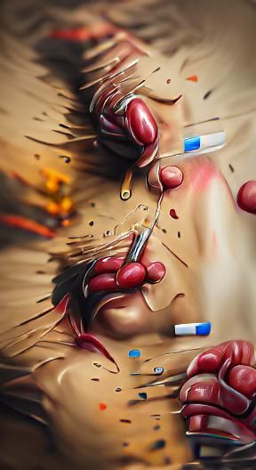 Addicted to Pain 8k resolution Behance HD detailed painting