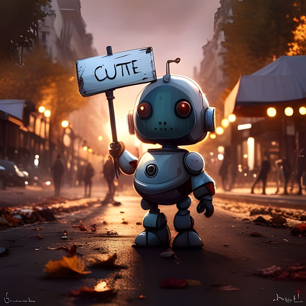 Illiterate/malfunctioning robot looking for a new home  by @StormySeaSailor