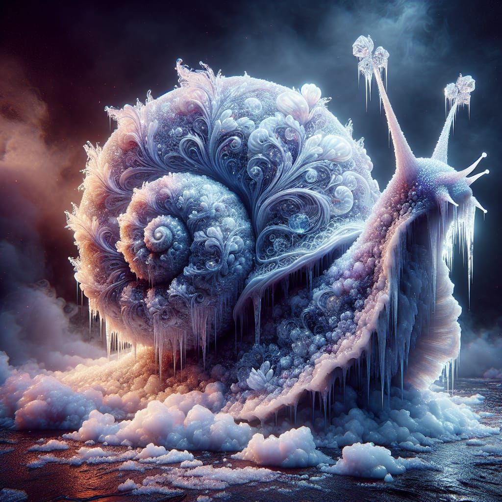 Winter Snail   by @Pagan_Nights