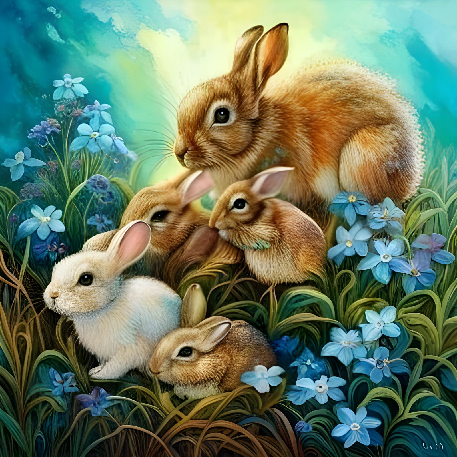 Spring Bunnies   by @Lourse 