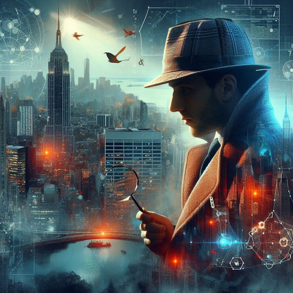 A detective is solving a crime