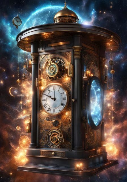 Steampunk Clock - AI Generated Artwork - NightCafe Creator