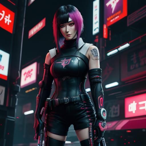 Lucy Winter: Cyberpunk Goth! - AI Generated Artwork - NightCafe Creator