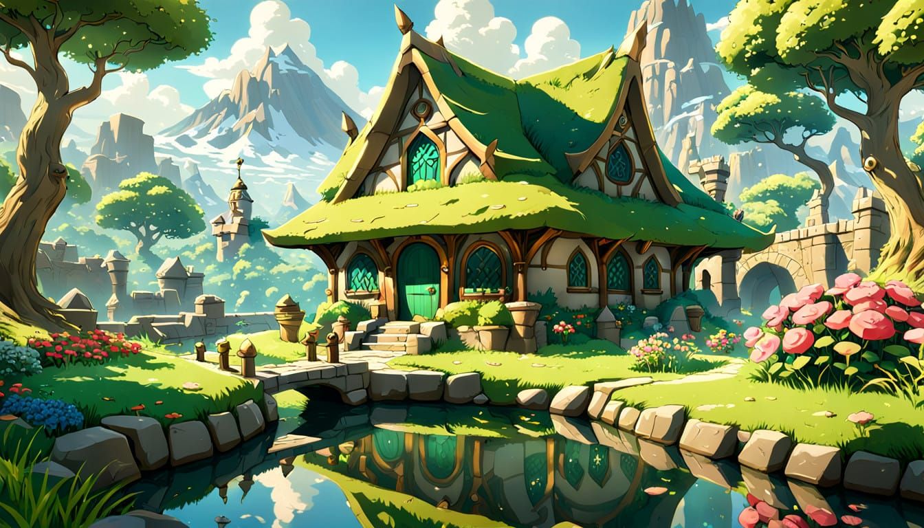 Whimsical Minish Village in a Verdant Haven