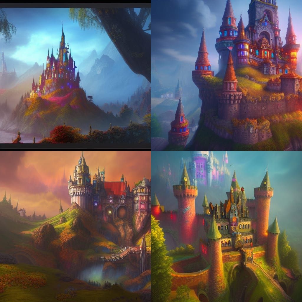 colorful castles