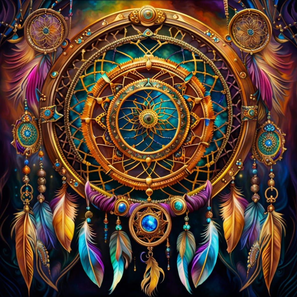 Intricate dreamcatcher - AI Generated Artwork - NightCafe Creator