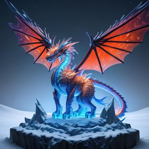 Dragon Ice Sculpture - AI Generated Artwork - NightCafe Creator