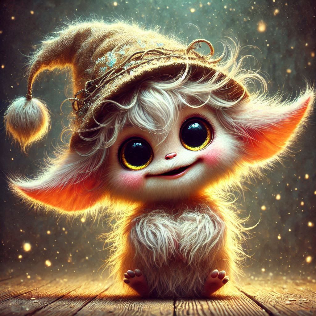 adorable fairy-tale fantasy creature portrait..