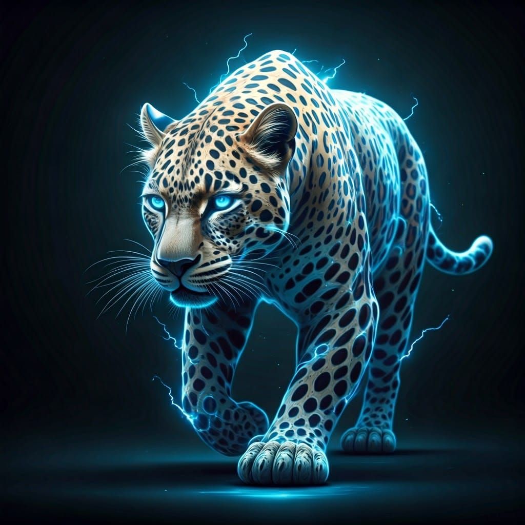 An electrifying leopard