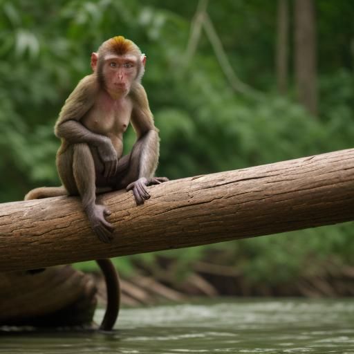 Monkey on a log