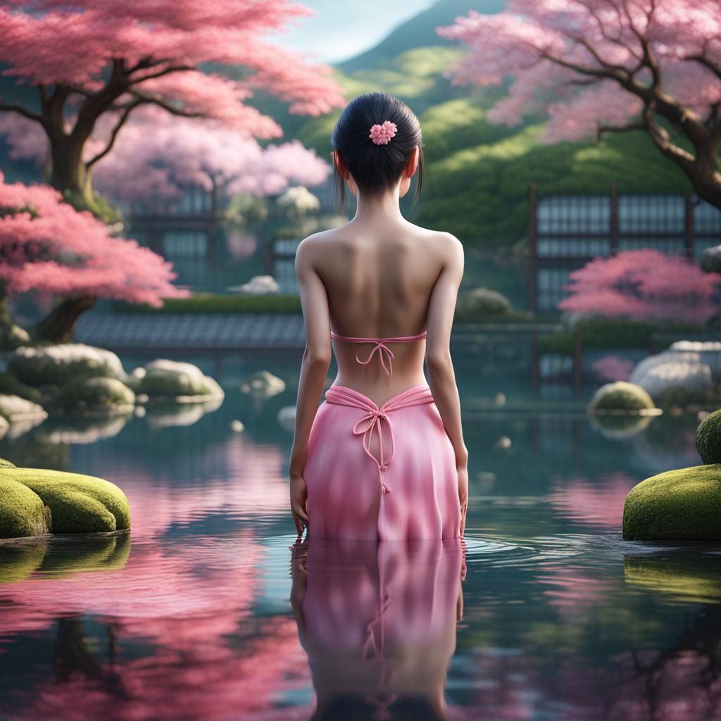 Into the pond