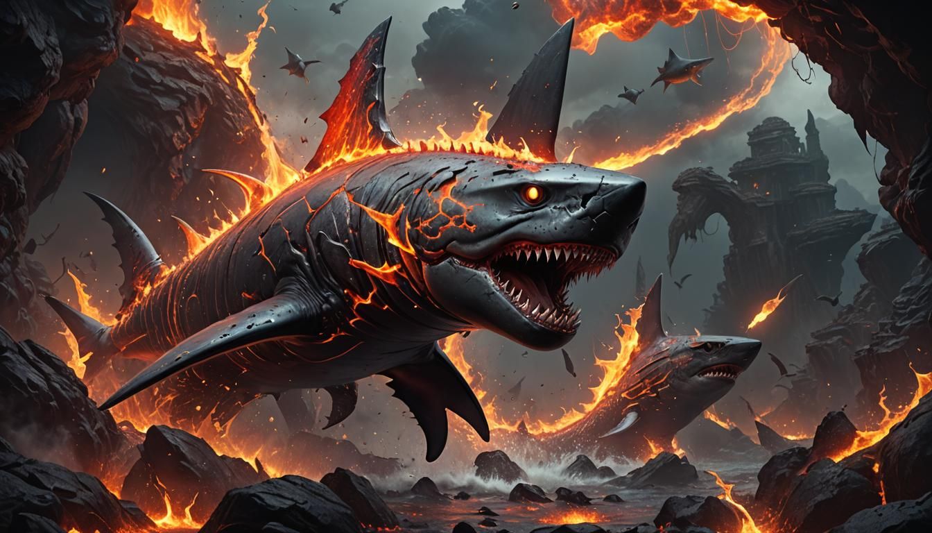 death fire lava shark