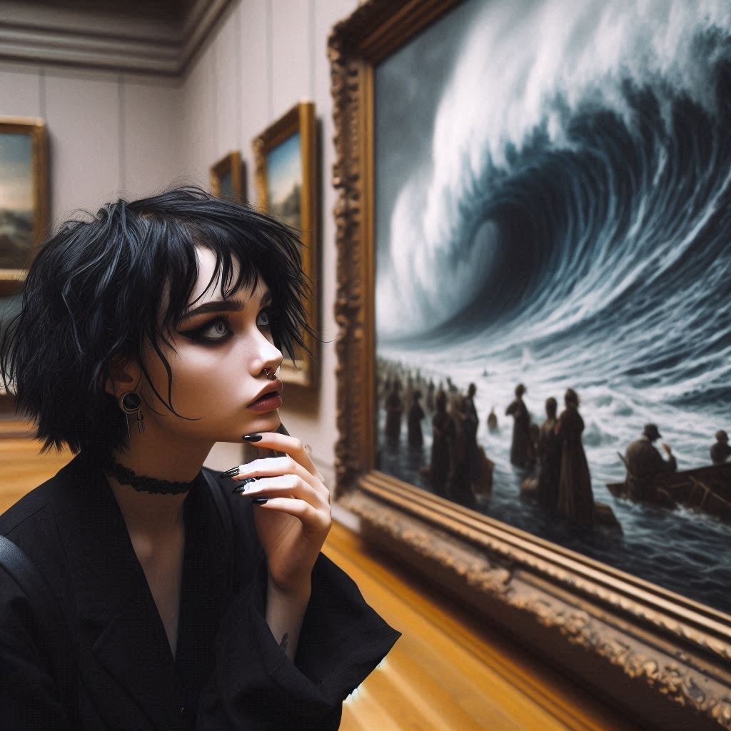 Painting of a tsunami 🌊