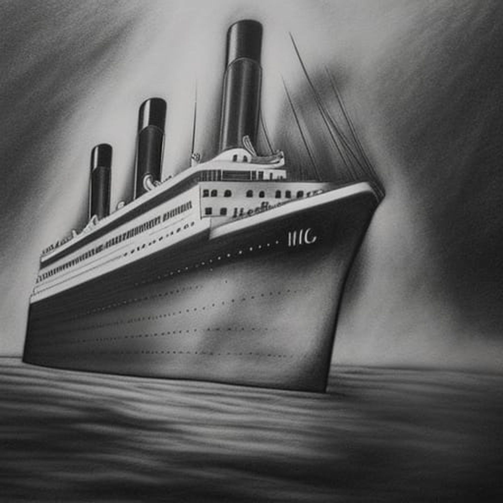 titanic ship outline