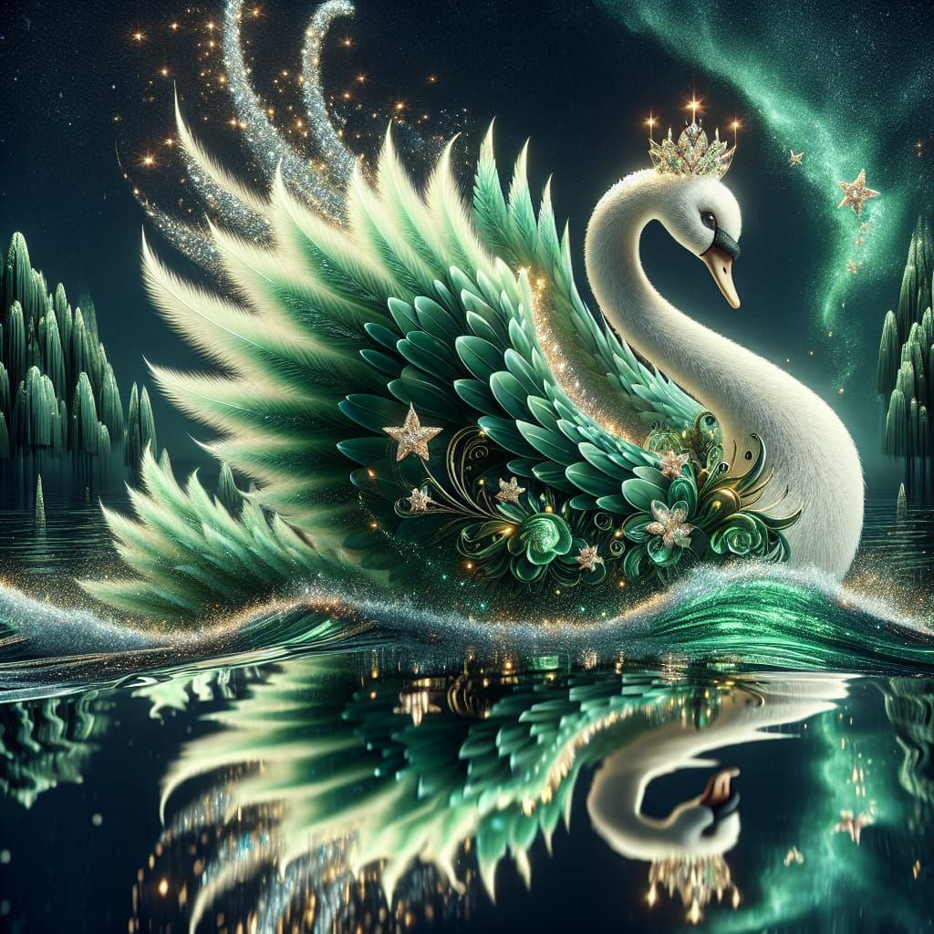 Reflections of a Swan  by @Nettis