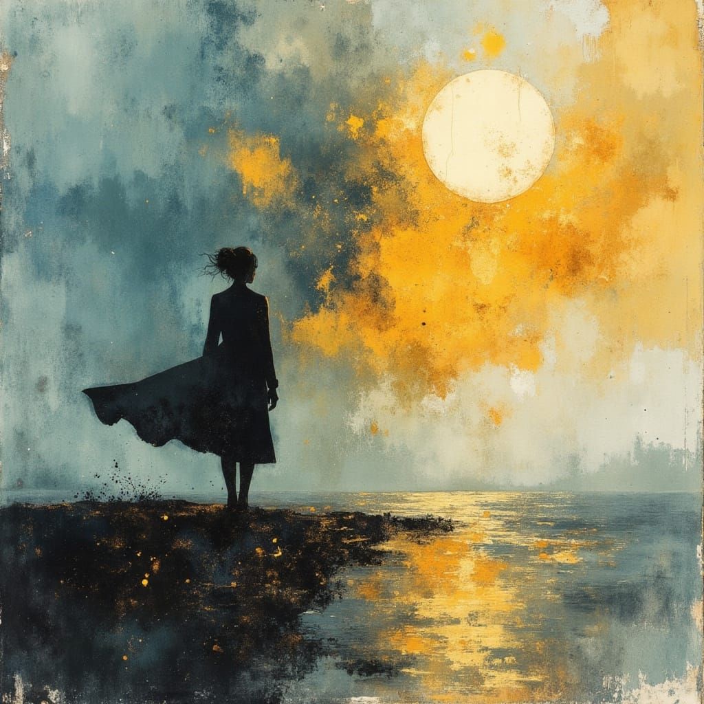 Young Love Under Sunny Skies in Oil Portrait Style