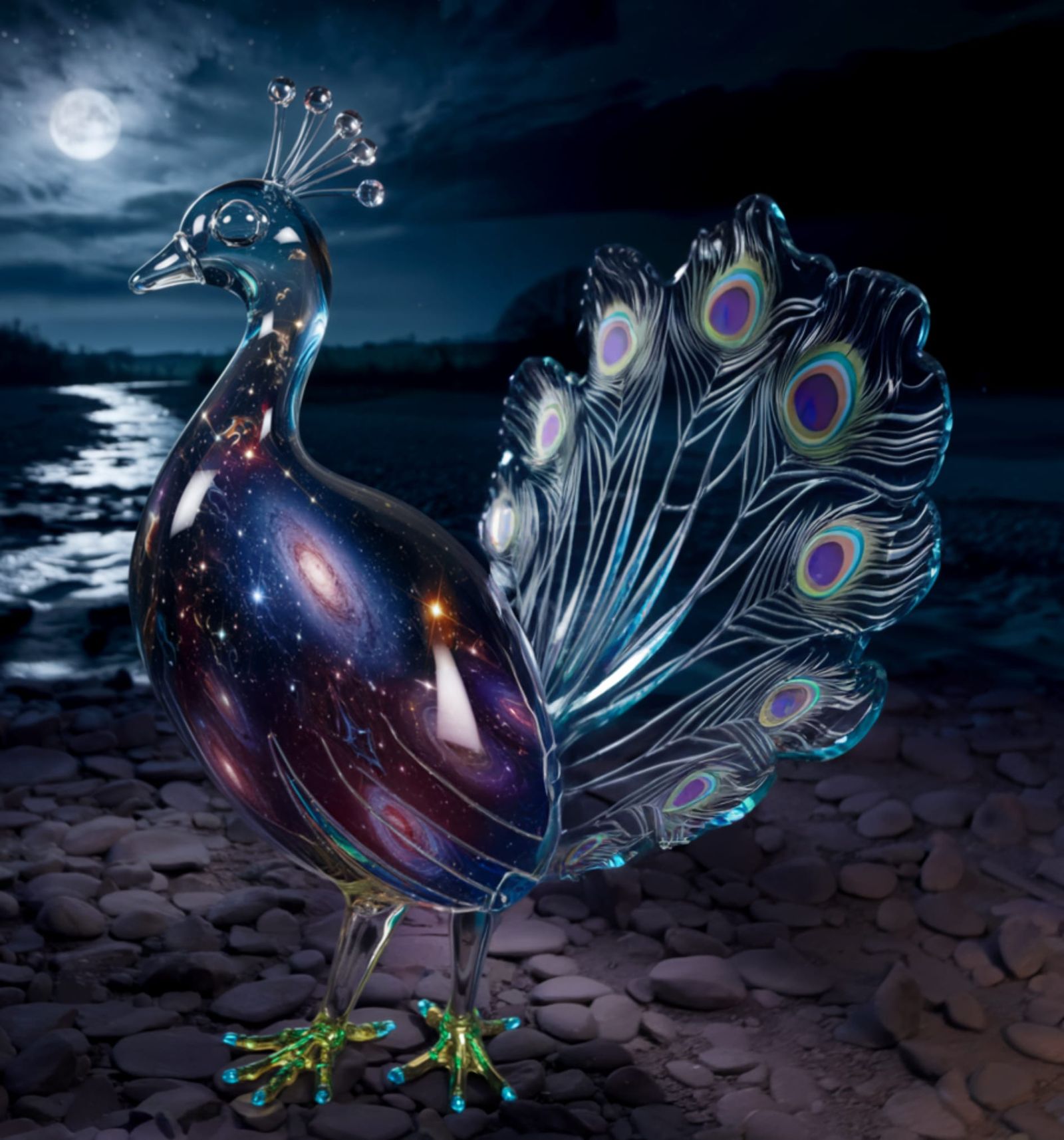 Glass Peacock