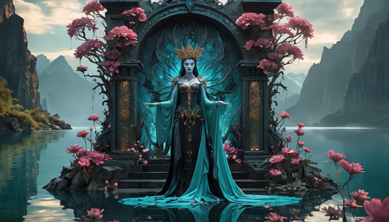 Hades and Persephone. Victoria Frances, Josephine Wall, Rebecca Guay Panoply of electric sea-blue In and around the lake Mountains come out...