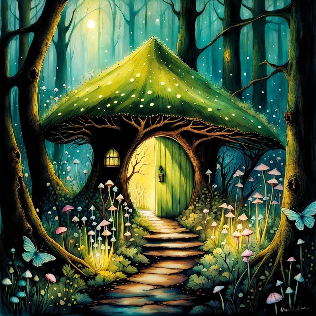 Fairy house - AI Generated Artwork - NightCafe Creator