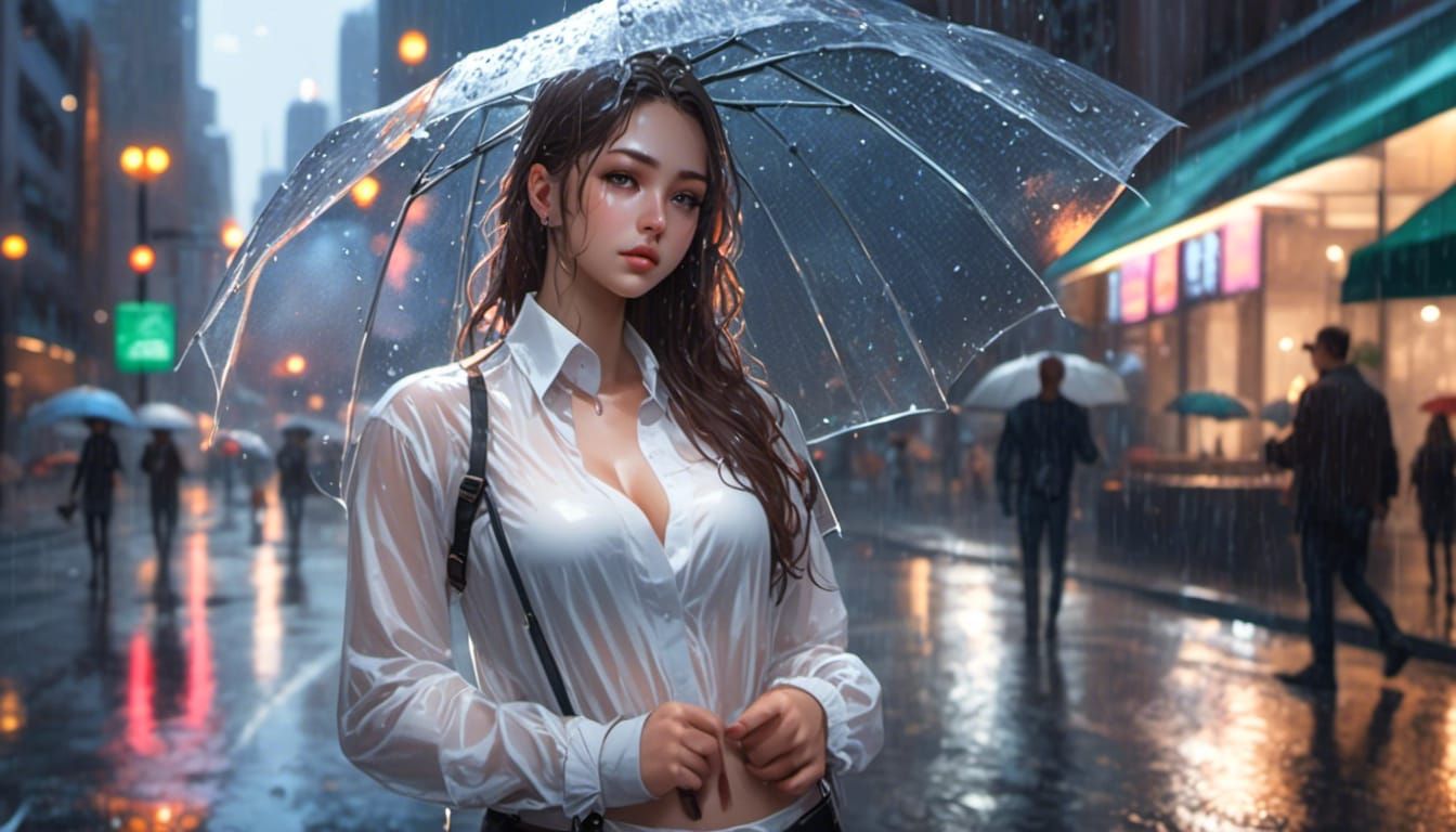 The Iconic wet white shirt