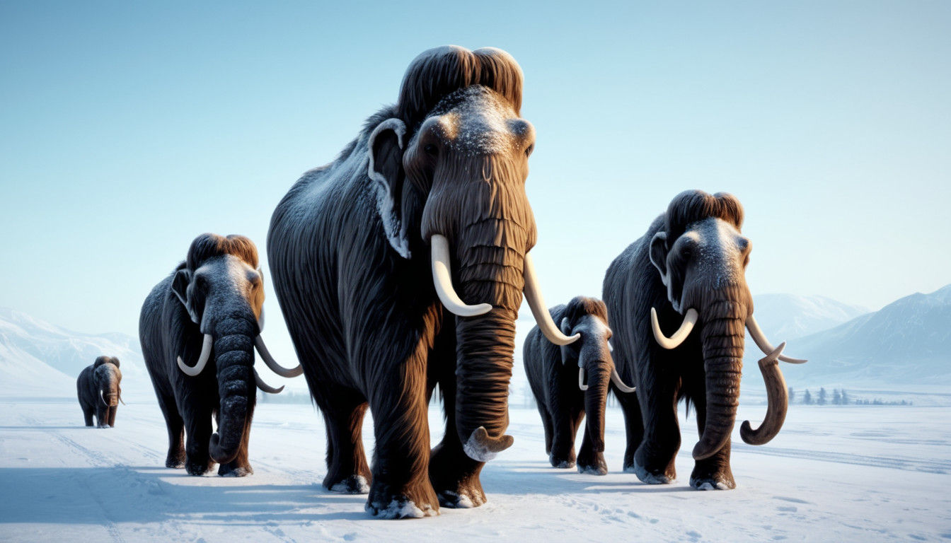 Family of mammoths