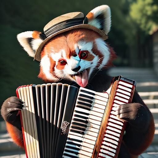 Red Panda Banda - AI Generated Artwork - NightCafe Creator