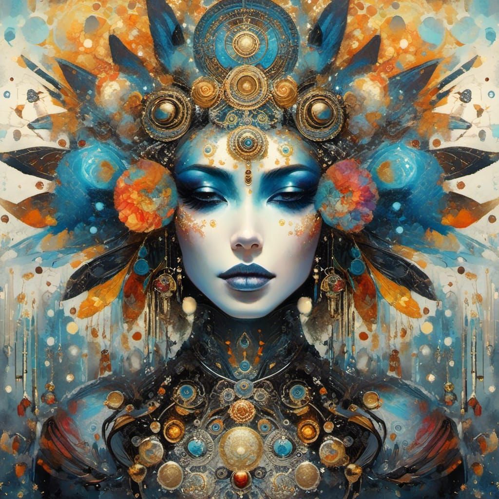 <lora:Starry Night:0.3> <lora:Asian android:0.3>